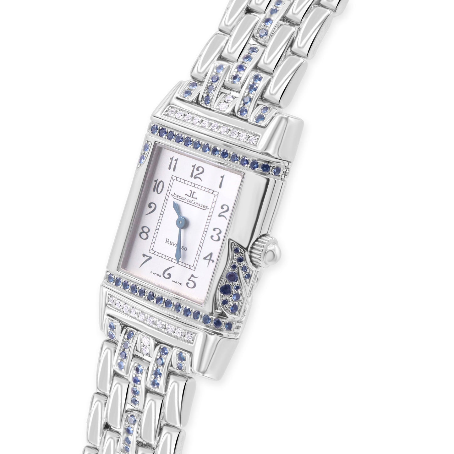 REVERSO FLORALE 18K WHITE GOLD WITH SAPPHIRES