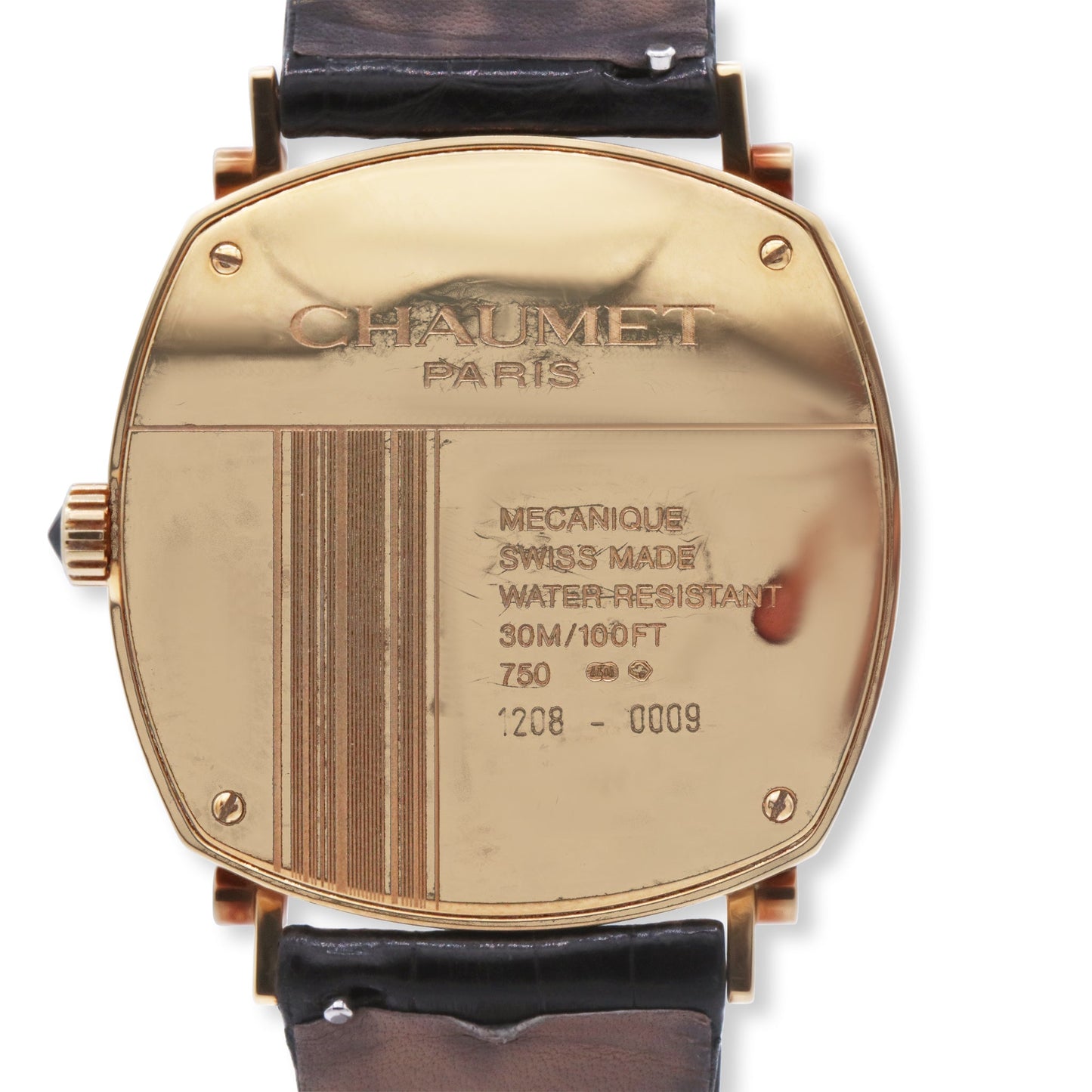 CHAUMET DANDY 18K YELLOW GOLD, CREAM WHITE DIAL