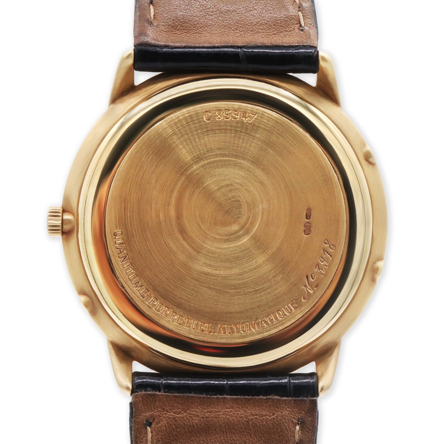 YELLOW GOLD PERPETUAL CALENDAR WITH MOON PHASE, WHITE DIAL