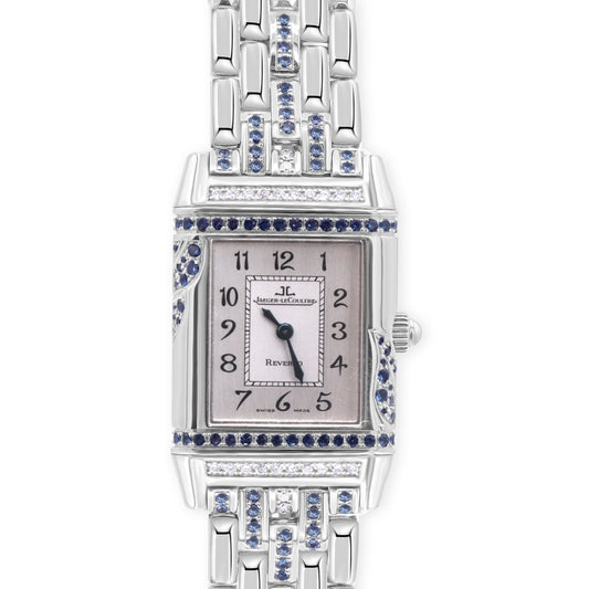 REVERSO FLORALE 18K WHITE GOLD WITH SAPPHIRES