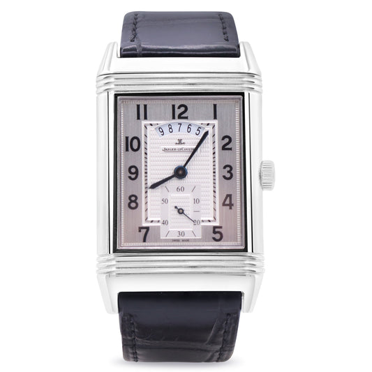 GRANDE REVERSO DUO STEEL SILVER/BLACK DIAL WATCH