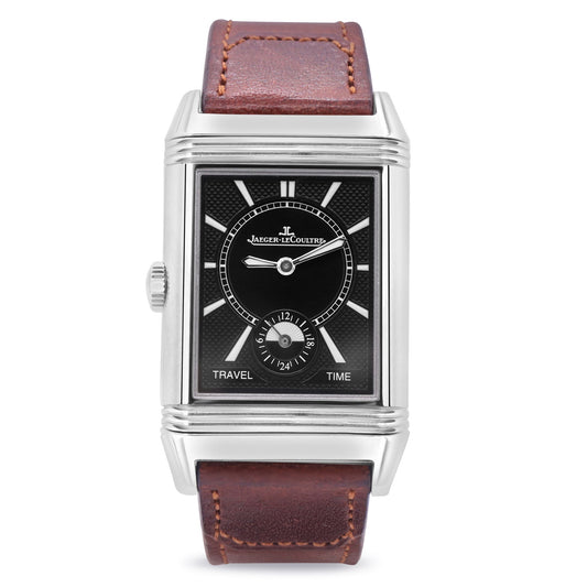 REVERSO CLASSIC DUOFACE STEEL SILVER/BLACK DIAL